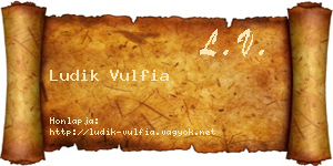 Ludik Vulfia névjegykártya